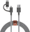 Native Union Belt Cable, 6.5ft Ultra-Strong Reinforced Charging Cable with 3-in-1 Adaptor for Lightning, USB-C,