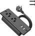 Jgstkcity Recessed Power Strip with 2 USB,Flat Plug Ultra Thin Extension Cord,Furniture Desktop