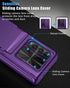 Vihibii Case for Samsung Galaxy Z Fold 4 5G with Card Holder, Sliding Camera Lens Cover, Hinge Protection, Dark Purple