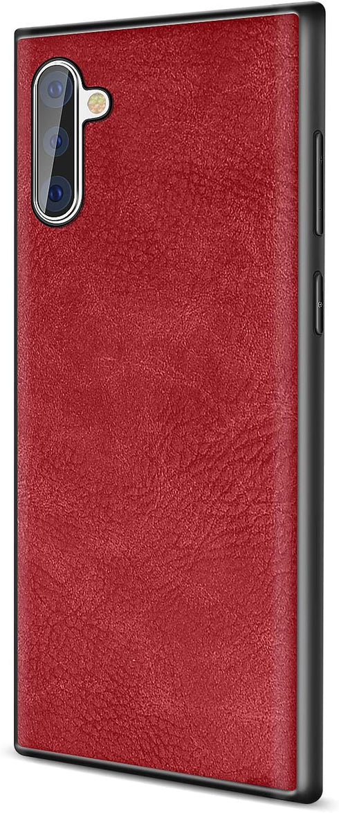 SALAWAT Slim PU Leather Vintage Case for Galaxy Note 10, Shockproof Cover, Lightweight Premium Soft TPU Bumper