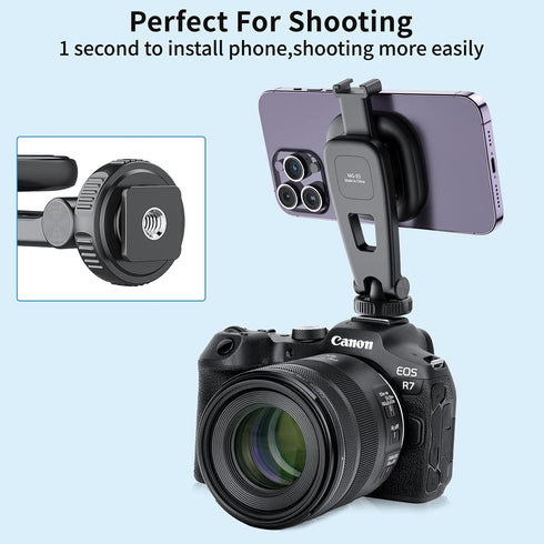 VRIG Express MG-03 17.16.15.14.13.12 Cases,360 VRIG Magnetic Phone Tripod Mount,Tripod Mount for Magsafe w Cold Shoe