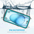 Lanhiem iPhone 15 Case, IP68 Waterproof Dustproof Shockproof with Built-in Screen Protector, Heavy Duty Rugged Cover,