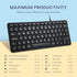 Perixx PERIBOARD-432 Wired Mini USB Keyboard - X Type Scissor Keys with Big Print Keys - US English, Black