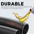 3-Pack Assorted Split Wire Loom, 1/4", 3/8", 1/2" x 20 ft Each, Protective Split Cable Sleeves for Electrical
