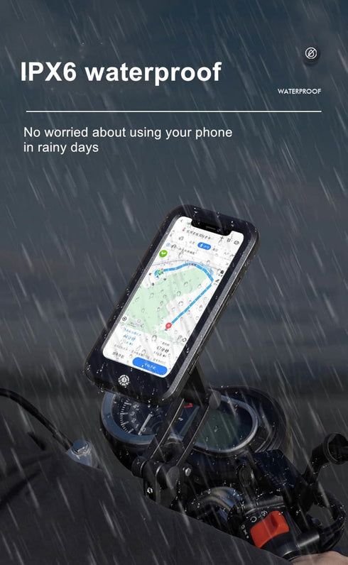 Universal Waterproof Bike Phone Holder - UltraThin, 360° Rotatable Touch Screen Protector for Smartphones Up to 6.8"