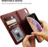 Bocasal Wallet Case for iPhone Xs/X, Card Holder PU Leather, Magnetic Detachable Kickstand, Shockproof Flip Cover