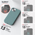 SURPHY Magnetic Case Designed for iPhone 13 Mini Case Compatible with MagSafe (5.4 inch 2021 Release), Liquid Silicone Phone Case with Microfiber Lining (Cactus Green)