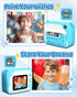 Instant Print Kids Camera, Ink Free Printing Dinosaur Camera for Ages 3-12, Christmas Gifts, Blue