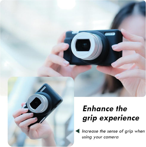 Rieibi ZV-1F Case, Soft Silicone Protective Case for Sony ZV1F/ZV-1M2/ZV-1 Mark II Vlog Camera, Lightweight Black