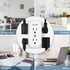 LENCENT 2 Prong Power Strip, 3 to 2 Prong Grounding Outlet Adapter, Surge Protector, 6 Outlets Widely Spaced