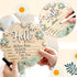 Amyhill Sage Green Bow Hello World Newborn Baby Sign Flower Baby Birth Announcement Sign with Pen Newborn Essentials