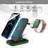 Wireless Charger, 3 in 1 Charging Stand for iPhone, iWatch, Airpods - Black