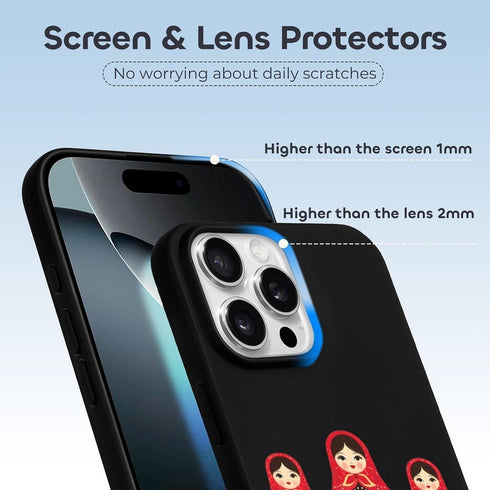 Generic 16 16 16 16 16 Russian Nesting Dolls Funny Case Compatible with iPhone Plus Pro Pro Max E Slim Phone Cover