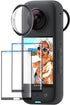 CYNOVA Insta 360 X3 Sticky Lens Guard Screen Protector Set, Tempered Glass 9H Hardness for LCD