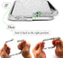 Fusicase for iPhone XR Diamond Case - Glitter Sticker Bling Rhinestone Crystal Metal Bumper Frame, Silver