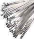 HS Metal Zip Ties, 11.8 Inch Stainless Steel Cable Tie, 100 Pack, Heavy Duty Self-Locking Strap
