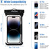 ProCase Waterproof Phone Pouch Case for snorkeling, Underwater Dry Bag for iPhone 15 14 13 Pro Max 12 11, Galaxy S24 S23 S2 Ultra Note Pixel Up to 7", Beach Essentials -2Pack, Clear