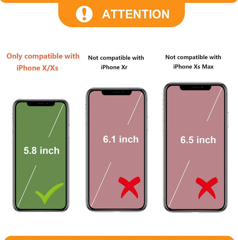 Bocasal Wallet Case for iPhone Xs/X, Card Holder PU Leather, Magnetic Detachable Kickstand, Shockproof Flip Cover