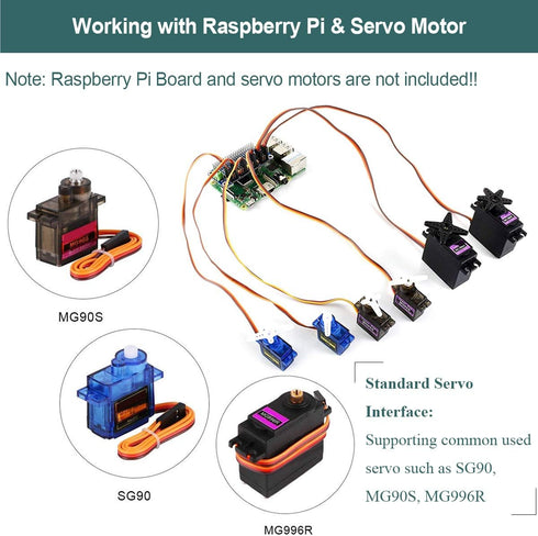 MakerFocus 16 12 I2C 5 4 3B+ 3B PWM Servo Motor Driver IIC Module Channel PWM Outputs Bit Resolution Compatible