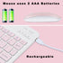 Wireless Keyboard and Mouse Combo, Ultra-Slim Rechargeable Bluetooth Keyboard Mouse for iPad, Tablet, Smartphone
