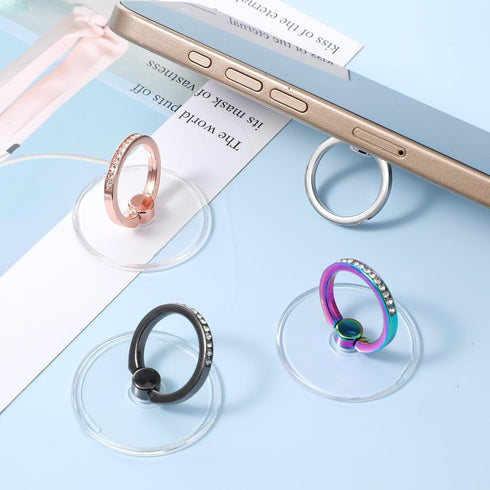 Ymapinc 360 Cell Phone Ring Holder, Phone Case Ring, Bling Phone Ring Holder Grip with Rhinestone Finger Grip Rotation