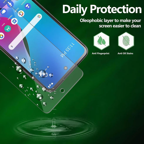 Heenjer 2 Pack (2023) for Motorola Moto G Play Screen Protector, Tempered-Glass, Micro-curved Edges, Case Friendly