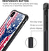 iPhone XR Case - Lacrosse American Flag Graphic for Girls, Shockproof Anti-Scratch Hard PC Back, Picture Pattern Design.