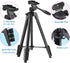 Peastrex 55'' Camera Tripod with Travel Bag, Cellphone Tripod with Remote, Aluminum Portable Travel Tripod Stand