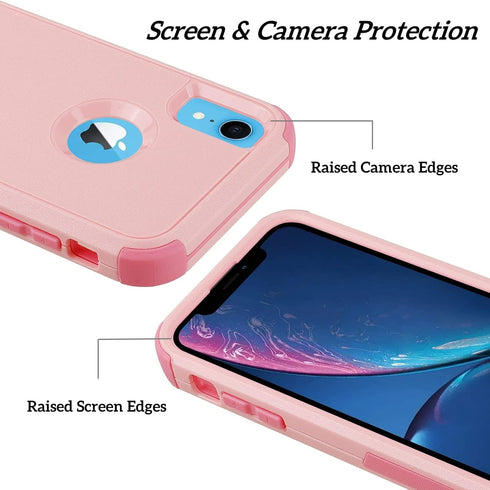 Co-Goldguard for iPhone XR Case, Shockproof Dropproof Heavy Duty Protection Cover, 3 in 1 Non-Slip Scratch-Resistant