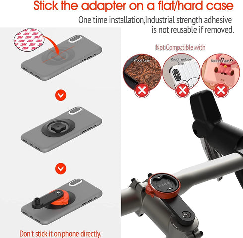 sincetop Bike Phone Mount for Mountain Bicycle, Universal Aluminum Road Bike Stem Cap Cell Phone Holder, Quick Release
