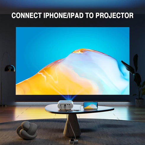 HDMI Adapter for iPhone to Projector, Plug & Play 1080P HD HDMI Digital AV Adapter, Sync Screen HDMI Connector Cable