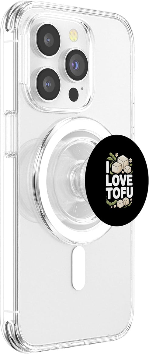 Plant Based Protein Tofu Enthusiast I Love Tofu Vegan Protein Lifestyle PopSockets PopGrip for MagSafe