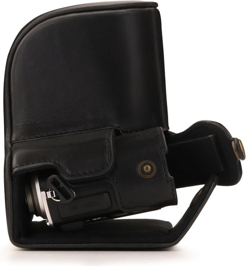 MegaGear Ever Ready Leather Camera Case Compatible with Olympus Pen E-PL10, E-PL9 (14-42mm)