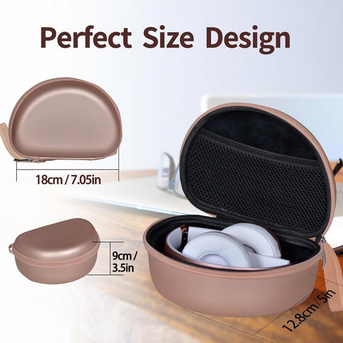 Hard Shell Travel Case Compatible with Beats Studio Pro/Beats Studio3/Beats Solo 3/2 Bluetooth On-Ear Headphones (Gold)