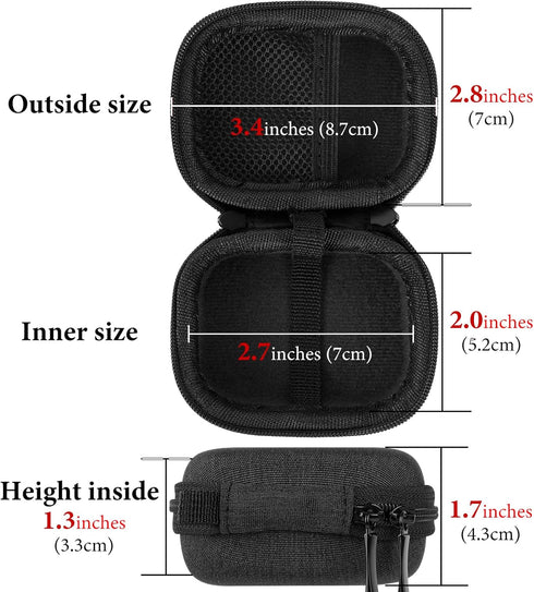 Geekria Shield Earbuds Case for JBL Vibe Buds 2/Flex 2/Beam 2, Tune Buds 2, Hard Shell Travel Bag with Carabiner Clip