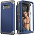 IDweel Galaxy Note 8 Case - Blue Shockproof Slim Hybrid Heavy Duty Protection Cover for Galaxy Note 8