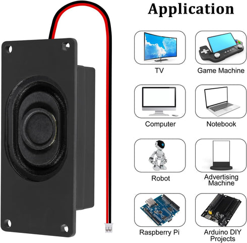 2Pcs Audio Speaker 3 Watt 8 Ohm Speaker JST-PH2.0 Interface for Small Electronic Projects Advertising Machines