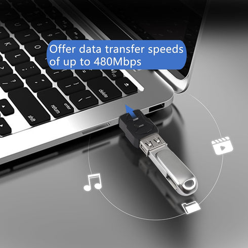 GELRHONR USB to USB Adapter, USB 2.0 Type A Male to Female Extender Connector, 3PCS for Printer, Keyboard, Mouse