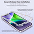 UNBREAKcable 3-Pack iPhone 14 Screen Protector, 9H Hardness, Shatterproof, HD Clear, Case Friendly, Easy Install Frame.