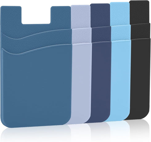 Senose Cell Phone Wallet - Silicone Sticky Credit Card Holder for iPhone,