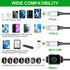 Multi Charging Cable for Apple Watch, Magnetic Wireless Charger, 4 in 1 Nylon Braided Cord for Multiple Devices, USB C/Micro Port/Compatible with iWatch Series 9-1/iPhone/Galaxy and Android-6FT