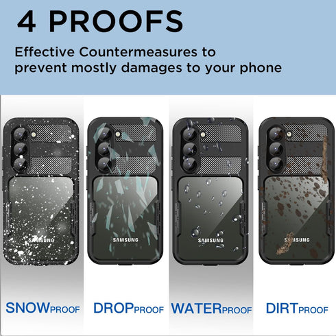 AICase Waterproof Case for Samsung Galaxy S24 (6.1"), MagSafe Snowproof Dustproof Shockproof, IP68 Certified Protection