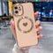 UEEBAI Magnetic Case for iPhone 11 6.1 inch, Cute Plating Love Hearts Pattern