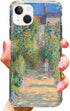 Claude Monet Art Painting Phone Case for iPhone 15, Watercolor Sunflower Impressionism Cover for Women Men, Trendy TPU