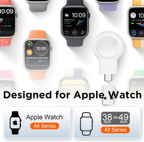 ???????? ?????????????? for Apple Watch Charger,Magnetic Portable iWatch Charger USB C&USB A Fast Wireless Charging Travel Battery Charger for iWatch Ultra2/Ultra/SE2/SE Series 9/8/7/6/5/4/3/2/1