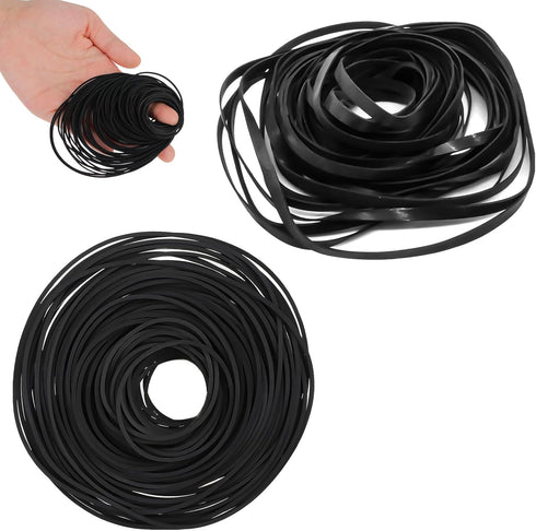 Sliverdew 100 Pcs Recorder Rubber Belts Cassette Recorder Repair Maintenance Mix Flat Cassette