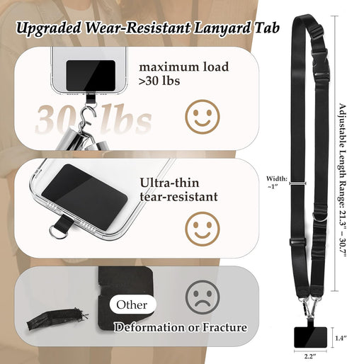 Adjustable Anti-Theft Phone Lanyard for Travel - Universal Crossbody Strap