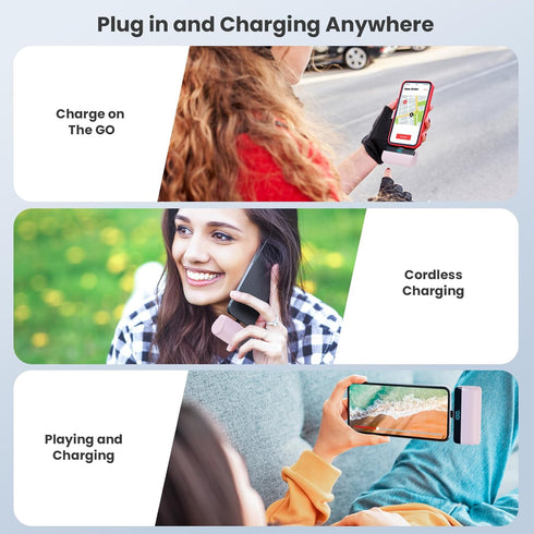 Mini Portable Charger with USB-C Connector, 5200mAh, Compact LCD Display Power Bank for iPhone 15/14/13/12
