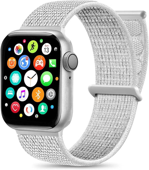 Smart Watch for Men Women Kids, HCHLQL Touch Screen Fitness Tracker with Call/SMS/Heart Rate/Blood Oxygen Monitor, White