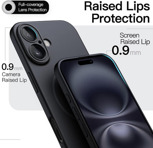 JETech 16 6.1-Inch Magnetic Slim Case for iPhone Compatible with MagSafe, Full Camera Lens Protection, Ultra-Thin